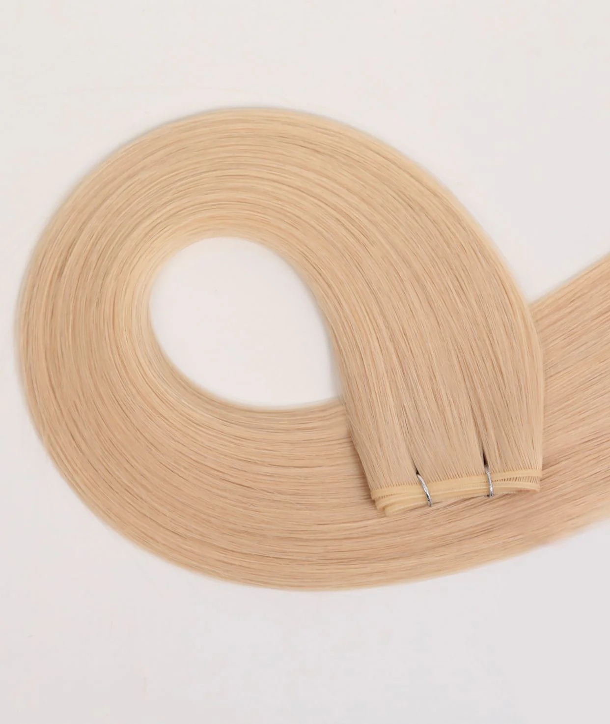 Extensión en Cortina Lisa Rubio Platino 613 — Cabello 100% Humano - Imagen 4